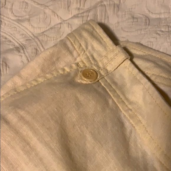French Connection soft yellow linen pants - Picture 3 of 6